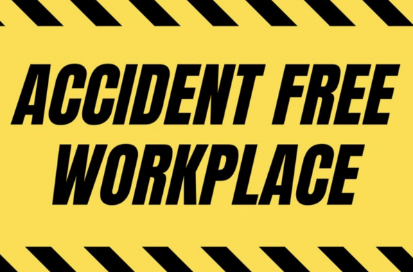 accident free workplace sign